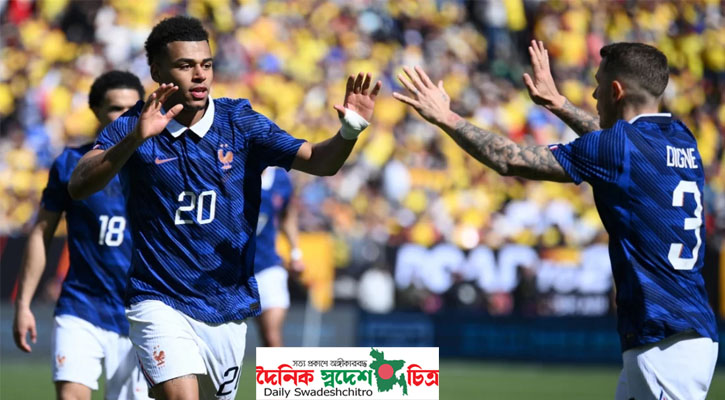 ১১ পরিবর্তন নিয়ে কলম্বিয়াকে ৩-১ গোলে হারাল ফ্রান্স