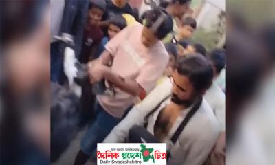 হাঁস চুরির অভিযোগ মাথার চুল কেটে গলায় ঝুলানো সাউন্ডবক্সে গান, নাচতে বাধ্য করা হলো ২ তরুণকে